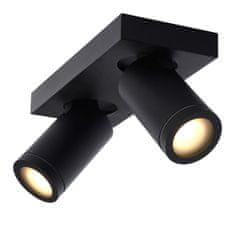 LUCIDE TAYLOR - Stropné bodové svietidlo Kúpeľňa - LED Dim to warm - GU10 - 2x5W 2200K/3000K - IP44 - Black