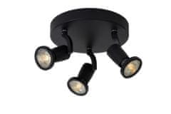 LUCIDE JASTER-LED - Stropné bodové svietidlo - Ø 20 cm - LED - GU10 - 3x5W 2700K - Čierna
