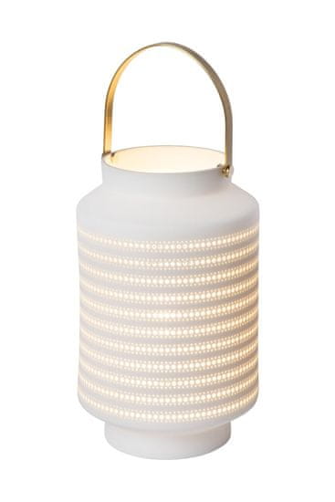 LUCIDE JAMILA - Stolová lampa - Ø 15,5 cm - 1xE14 - biela