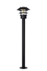 LUCIDE ZICO - Stĺpik lampy Outdoor - Ø 21,8 cm - 1xE27 - IP44 - Čierny
