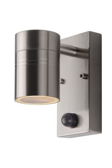 LUCIDE ARNE-LED - Vonkajšie nástenné bodové svietidlo - Ø 6,3 cm - LED - GU10 - 1x5W 2700K - IP44 - Satin Chrome