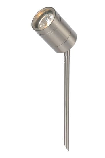 LUCIDE ARNE-LED - Záhradné bodové svietidlo Vonkajšie - Ø 6,3 cm - LED - GU10 - 1x5W 2700K - IP44 - Satin Chrome