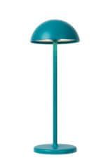 LUCIDE JOY - Dobíjacia stolová lampa Outdoor - Batéria - Ø 12 cm - LED Rozm. - 1x1,5W 3000K - IP54 - Tyrkys