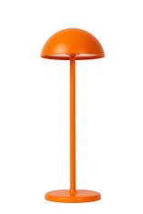 LUCIDE JOY - Dobíjacia stolová lampa Outdoor - Batéria - Ø 12 cm - LED Rozm. - 1x1,5W 3000K - IP54 - Oranžová