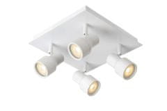 LUCIDE SIRENE-LED - Stropné bodové svietidlo Kúpeľňa - Ø 10 cm - LED Rozm. - GU10 - 4x5W 3000K - IP44 - Biela