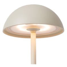 LUCIDE JOY - Dobíjacia stolová lampa Outdoor - Batéria - Ø 12 cm - LED Rozm. - 1x1,5W 3000K - IP54 - Biela