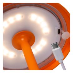 LUCIDE JOY - Dobíjacia stolová lampa Outdoor - Batéria - Ø 12 cm - LED Rozm. - 1x1,5W 3000K - IP54 - Oranžová
