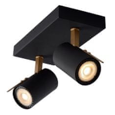 LUCIDE GRONY - Stropné bodové svietidlo - LED Dim to warm - GU10 - 2x5W 2200K/3000K - Black