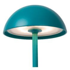LUCIDE JOY - Dobíjacia stolová lampa Outdoor - Batéria - Ø 12 cm - LED Rozm. - 1x1,5W 3000K - IP54 - Tyrkys