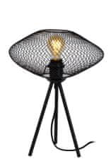 LUCIDE MESH - Stolná lampa - Ø 30 cm - 1xE27 - Čierna