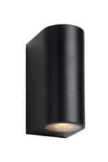 LUCIDE ZORA-LED - Nástenné bodové svietidlo Outdoor - LED Rozm. - GU10 - 2x5W 3000K - IP44 - Čierny
