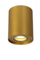 LUCIDE TUBE - Stropné bodové svietidlo - Ø 9,6 cm - 1xGU10 - matné zlato / mosadz