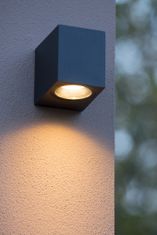 LUCIDE ZORA-LED - Nástenné bodové svietidlo Outdoor - LED Rozm. - GU10 - 1x5W 3000K - IP44 - Čierny