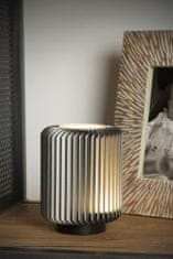 LUCIDE TURBIN - Stolná lampa - Ø 10,6 cm - LED - 1x5W 3000K - šedá