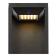 LUCIDE TENSO SOLAR - Nástenné svietidlo Vonkajšie - LED - 1x2,2W 3000K - IP54 - Antracit
