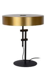 LUCIDE GIADA - Stolová lampa - Ø 40 cm - 2xE27 - Matt Gold / Mosadz