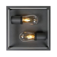 LUCIDE CARLYN - Zapustené stropné svietidlo Kúpeľňa - 2xE14 - IP54 - Čierna