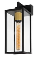 LUCIDE LAURENS - Nástenné svietidlo Vonkajšie - 1xE27 - IP54 - Čierne