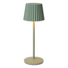 LUCIDE JUSTINE - Nabíjacia stolová lampa Vonkajšia - Batéria - LED Rozm. - 1x2W 2700K - IP54 - S bezdrôtovou nabíjacou podložkou - Zelená