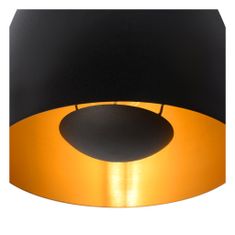 LUCIDE NOLAN - Zapustené stropné svietidlo - Ø 24 cm - 1xE27 - Čierne