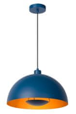 LUCIDE SIEMON - Závesné svietidlo - Ø 40 cm - 1xE27 - Modré