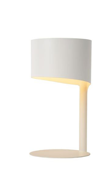 LUCIDE KNULLE - Stolná lampa - Ø 15 cm - 1xE14 - Biela