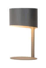 LUCIDE KNULLE - Stolná lampa - Ø 15 cm - 1xE14 - Sivá