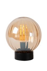 LUCIDE MONSARAZ - Stolná lampa - Ø 25 cm - 1xE27 - Jantárová