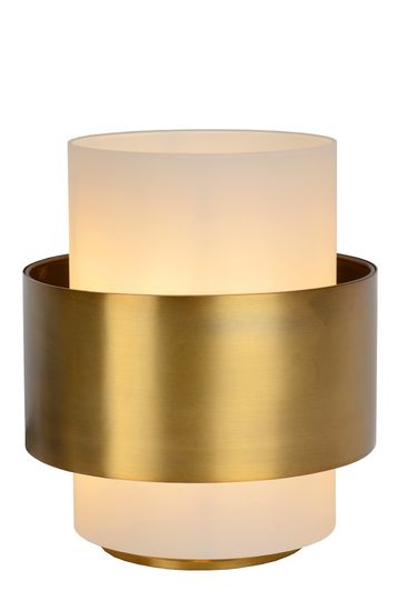 LUCIDE FIRMIN - Stolová lampa - Ø 20 cm - 1xE27 - Matt Gold / Mosadz