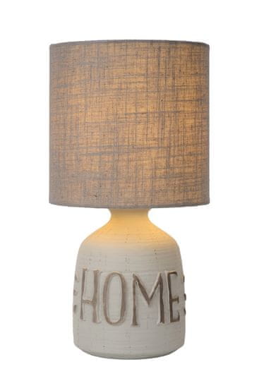 LUCIDE COSBY - Stolná lampa - Ø 16,5 cm - 1xE14 - šedá