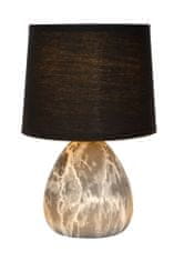 LUCIDE MARMO - Stolná lampa - Ø 16 cm - 1xE14 - Čierna