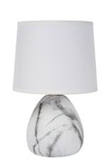 LUCIDE MARMO - Stolná lampa - Ø 16 cm - 1xE14 - Biela