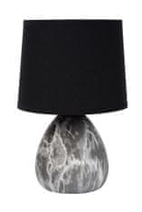 LUCIDE MARMO - Stolná lampa - Ø 16 cm - 1xE14 - Čierna