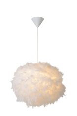 LUCIDE GOOSY SOFT - Závesné svietidlo - Ø 50 cm - 1xE27 - biele