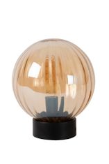 LUCIDE MONSARAZ - Stolná lampa - Ø 25 cm - 1xE27 - Jantárová