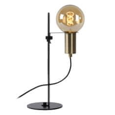 LUCIDE MALCOLM - Stolná lampa - Ø 23 cm - 1xE27 - Čierna