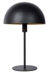 LUCIDE SIEMON - Stolná lampa - Ø 25 cm - 1xE14 - Čierna