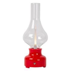 LUCIDE JASON - Nabíjacia stolová lampa - Batéria - LED Dim. - 1x2W 3000K - 3 StepDim - Červená