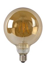 LUCIDE G125 - Žiarovka - Ø 12,5 cm - LED Rozm. - E27 - 1x8W 2700K - Jantárová