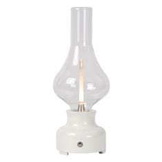 LUCIDE JASON - Nabíjacia stolová lampa - Batéria - LED Dim. - 1x2W 3000K - 3 StepDim - Biela