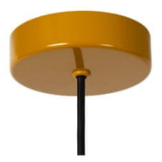 LUCIDE MAKARÓNY - Závesné svetlo - Ø 24,5 cm - 1xE27 - Okrová žltá