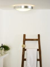 LUCIDE FRESH - Zapustené stropné svietidlo Kúpeľňa - Ø 35 cm - 2xE27 - IP44 - Satin Chrome