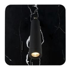 LUCIDE OREGON - Nočná lampa - LED - 1x4W 3000K - S nabíjacím bodom USB - Čierna
