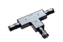 LUCIDE TRACK T-konektor - 1-okruhový systém osvetlenia koľajníc - čierny (predĺženie)