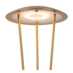 LUCIDE RENEE - Nabíjacia stolová lampa Outdoor - Batéria - Ø 12,3 cm - LED Rozm. - 1x2,2W 3000K - IP54 - S bezdrôtovou nabíjacou podložkou - Matt Gold / Mosadz