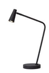 LUCIDE STIRLING - Dobíjacia stojaca lampa na čítanie - Batéria - LED Dim. - 1x3W 2700K - 3 StepDim - Čierny