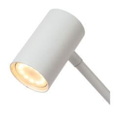 LUCIDE TIPIK - Nabíjacia stojanová lampa na čítanie - Batéria - LED Dim. - 1x3W 2700K - 3 StepDim - Biela
