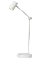 LUCIDE TIPIK - Nabíjacia stojanová lampa na čítanie - Batéria - LED Dim. - 1x3W 2700K - 3 StepDim - Biela