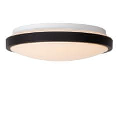 LUCIDE DASHER - Zapustené stropné svietidlo Kúpeľňa - Ø 29,3 cm - LED - 1x12W 2700K - IP44 - Čierna
