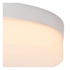 LUCIDE BISKIT - Zapustené stropné svietidlo Kúpeľňa - Ø 23 cm - LED - 1x12W 2700K - IP44 - Biela